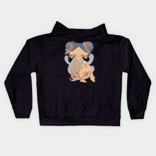 Cute Minimalistic Geisha Design | Handmade Geisha Design | Digitally Illustrated Design Kids Hoodie